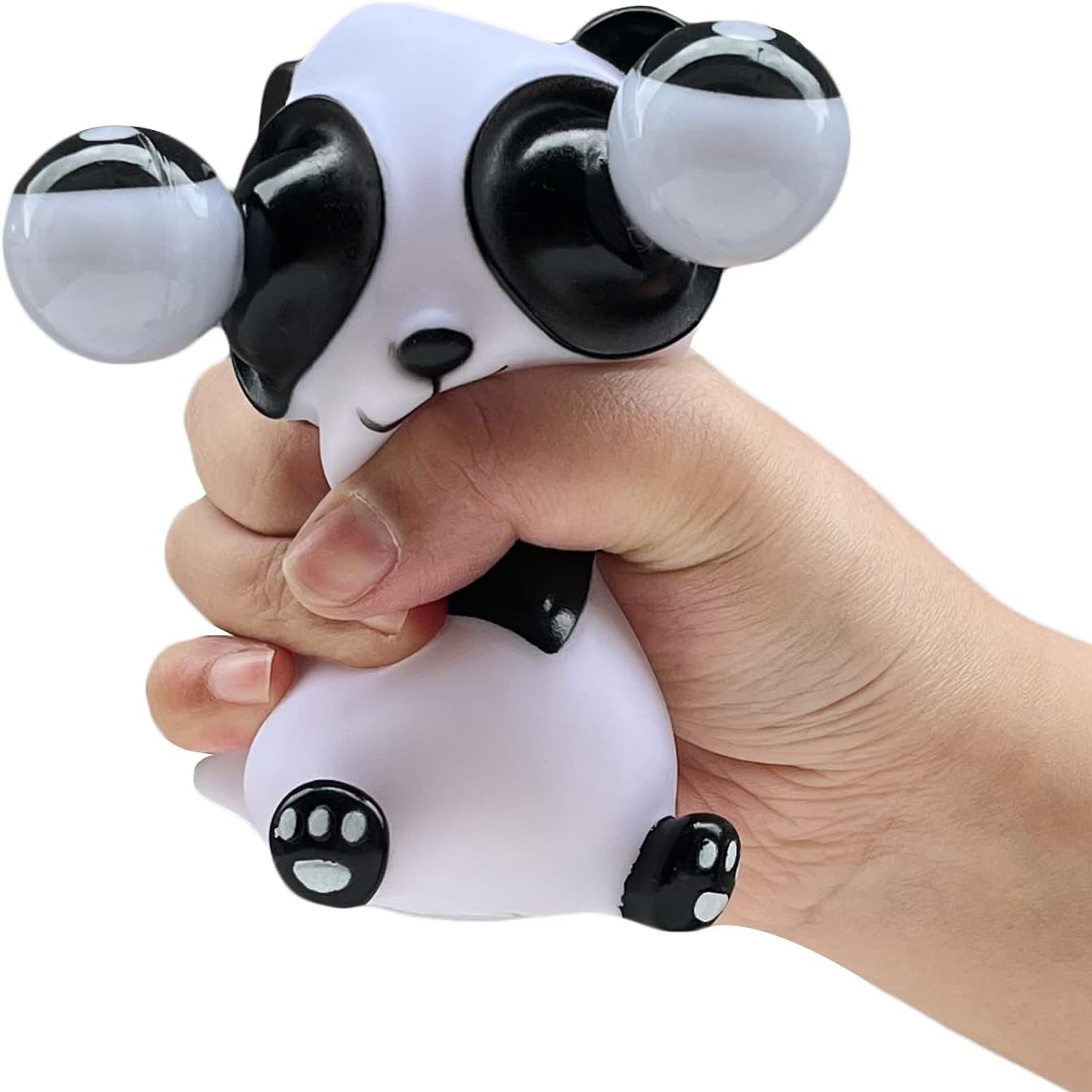 PandaPop: Squishy Eye-Popping Panda Squeeze Stress Relief Fidget Toy for Work Desk & Gifting