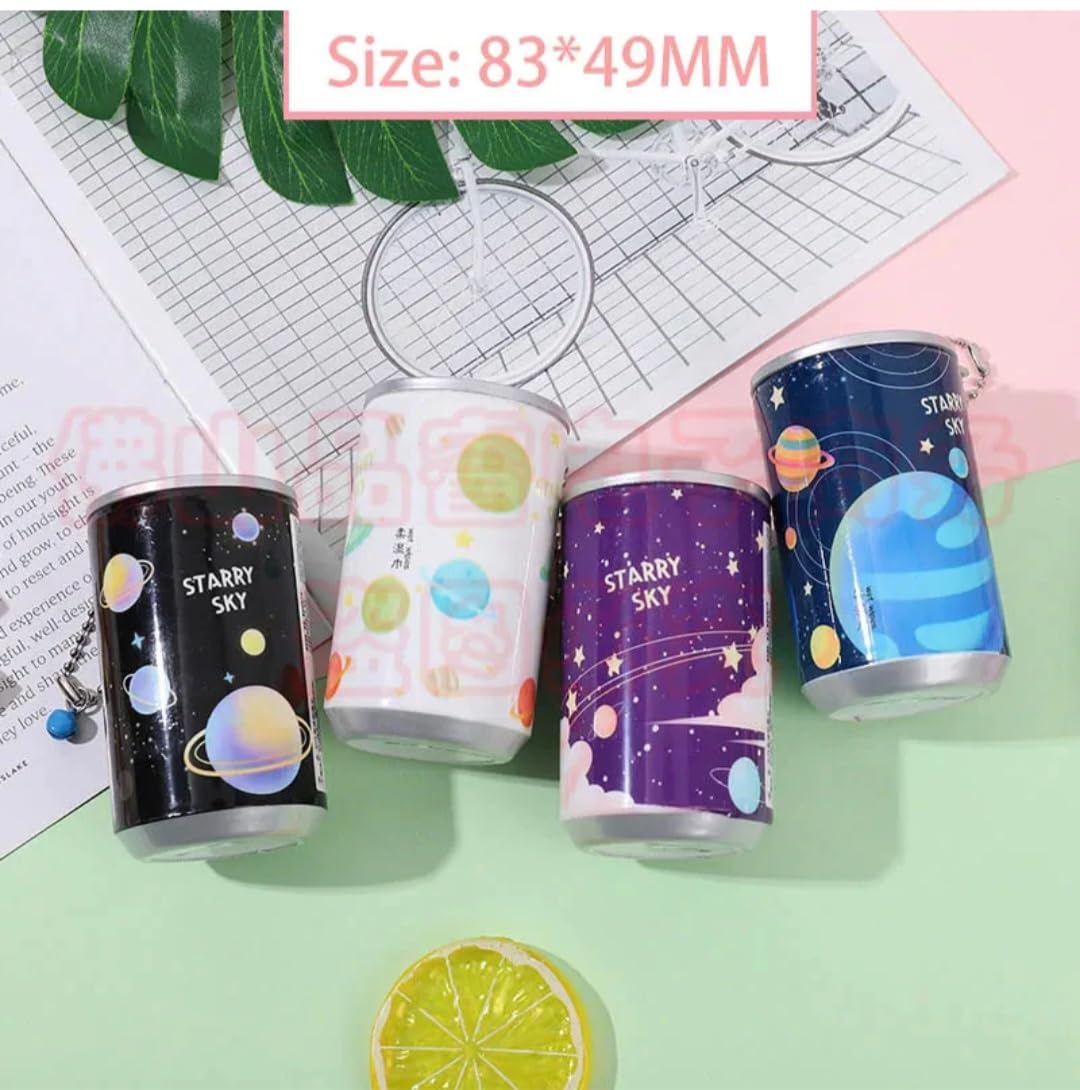 Woopy: Cute Themed Wet Wipes in A Can with Keychain (Set of 2)