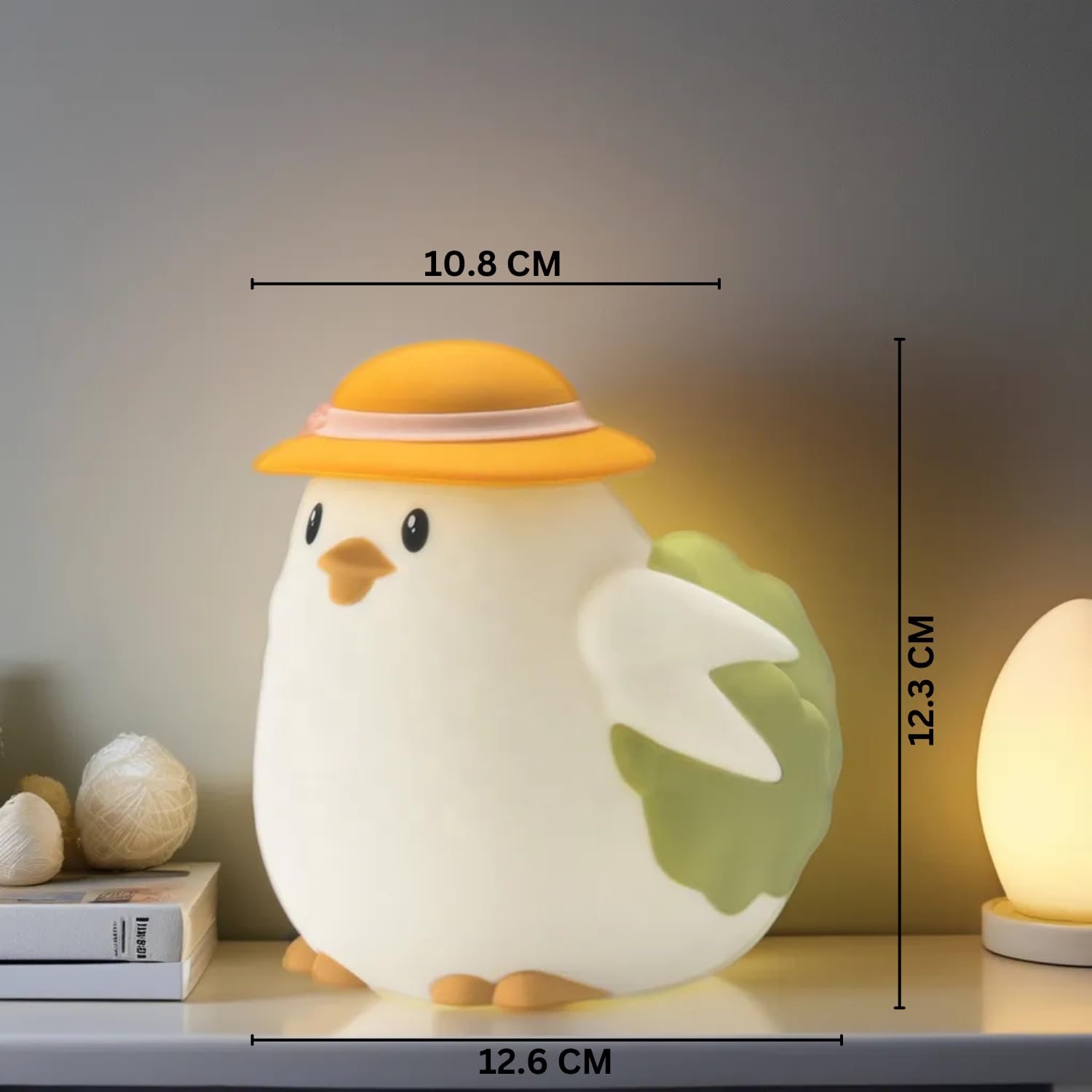 Chicklet: Lettuce Vegetable & Chicken Cute Silicone RGB LED Lamp & Night Light