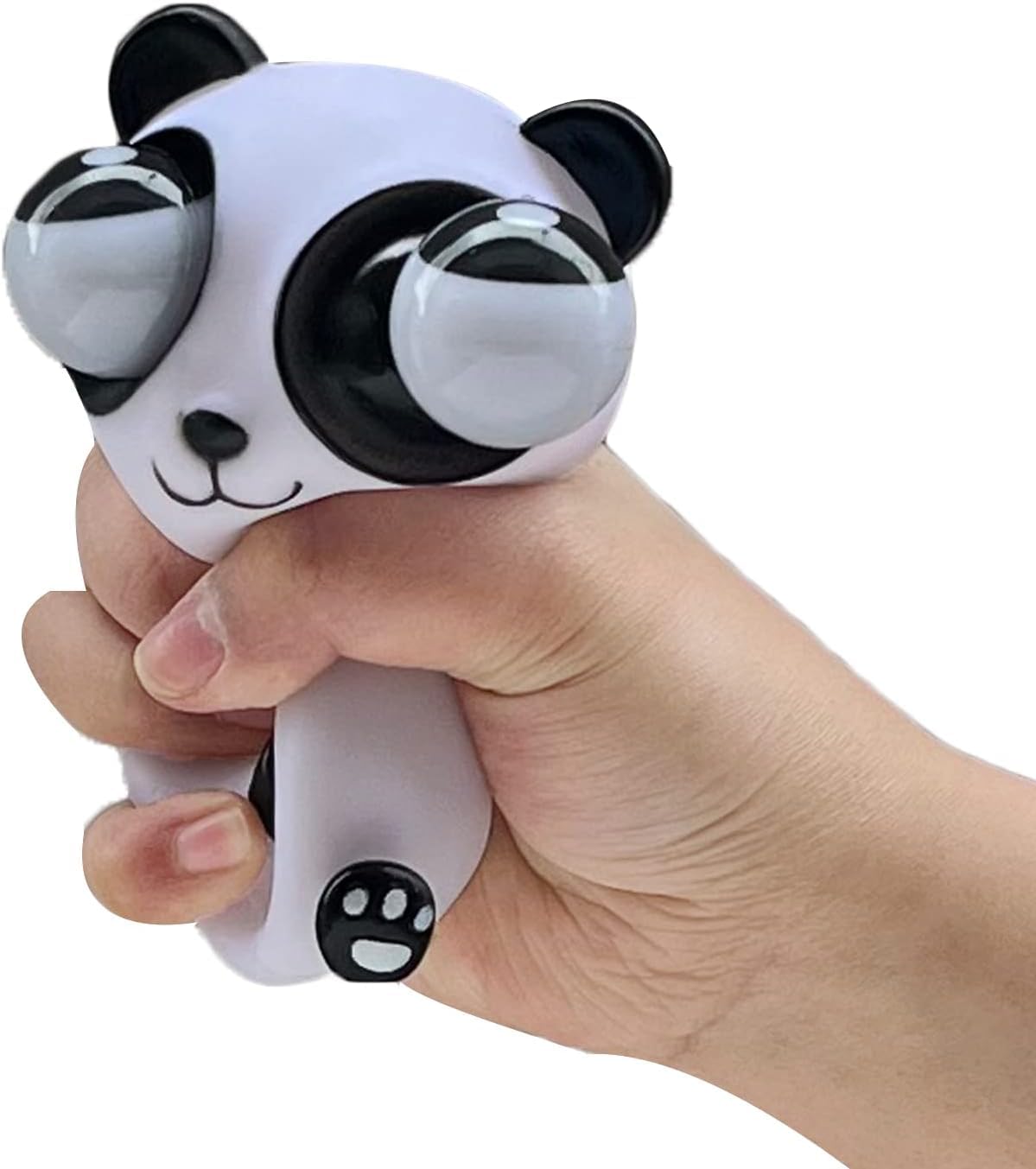 PandaPop: Squishy Eye-Popping Panda Squeeze Stress Relief Fidget Toy for Work Desk & Gifting