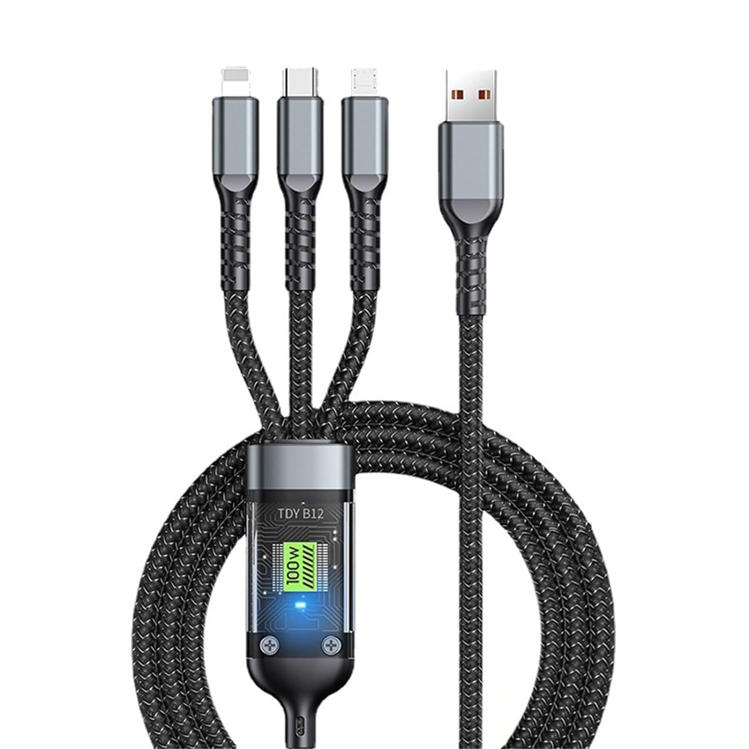 Power100: 3-in-1 100W Fast Charging Cable (1.2M)