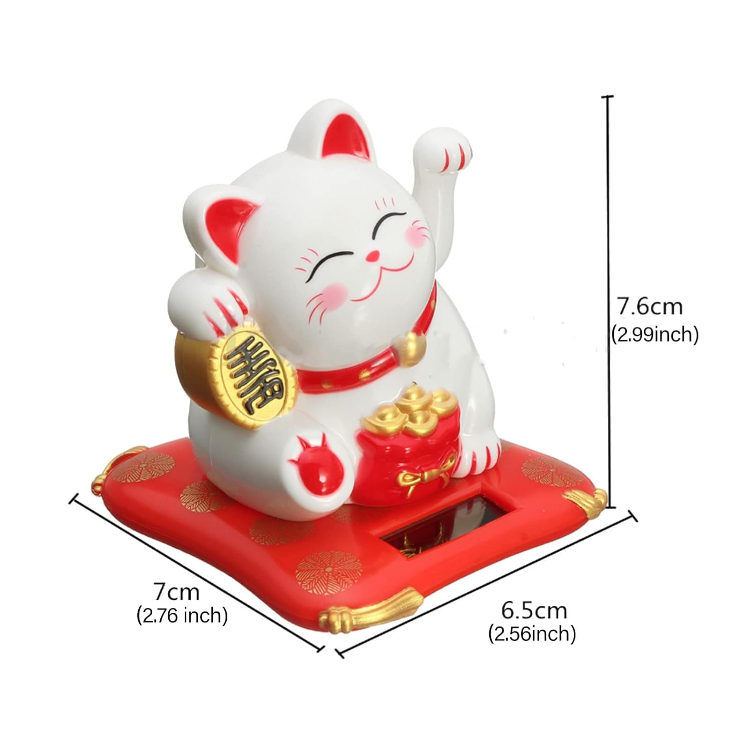 Fortune: Solar-Powered Lucky Cat Figurine for Good Fortune