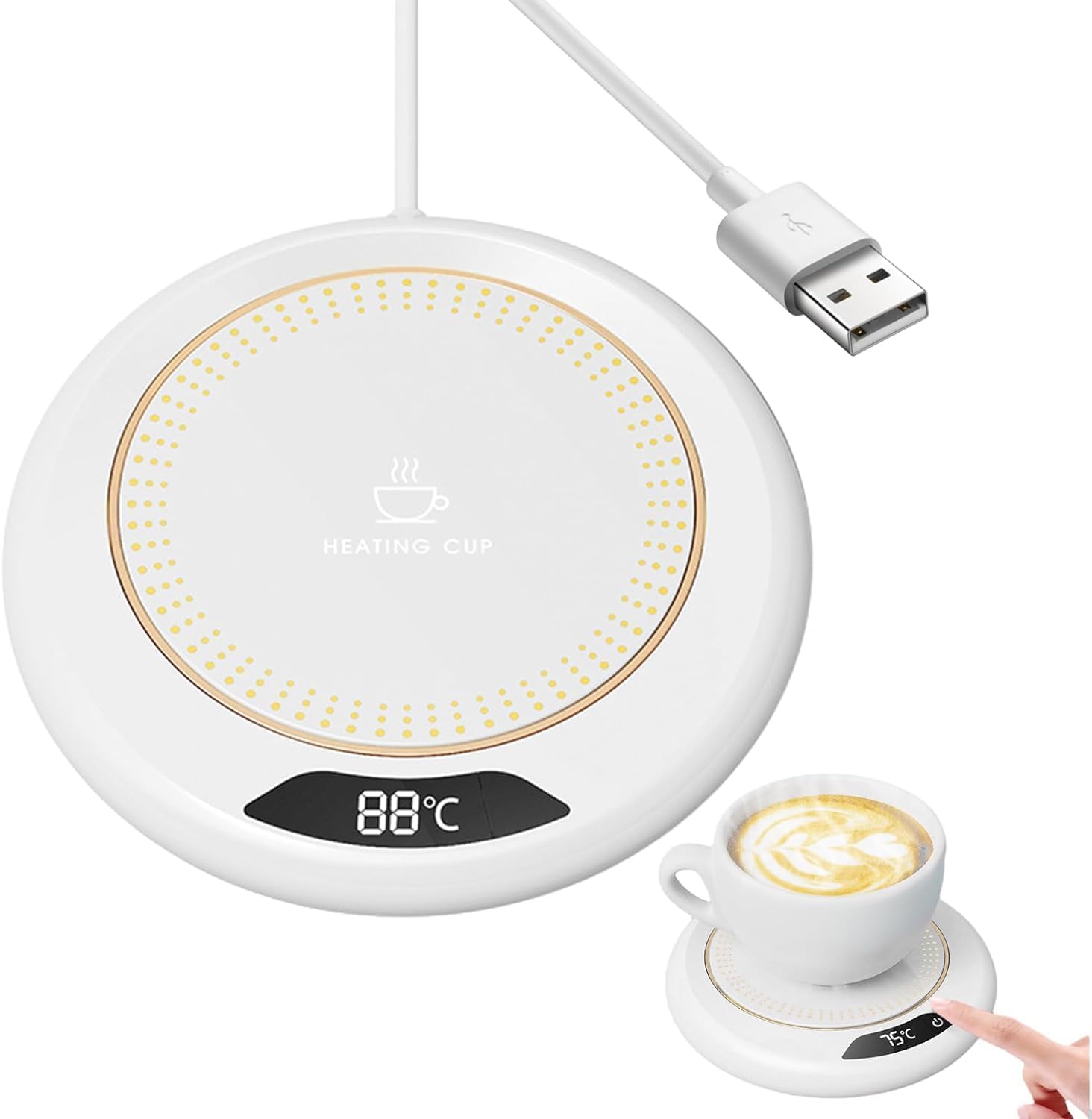 Warmy: USB-Powered High Quality Coffee Mug Warmer with LCD Display