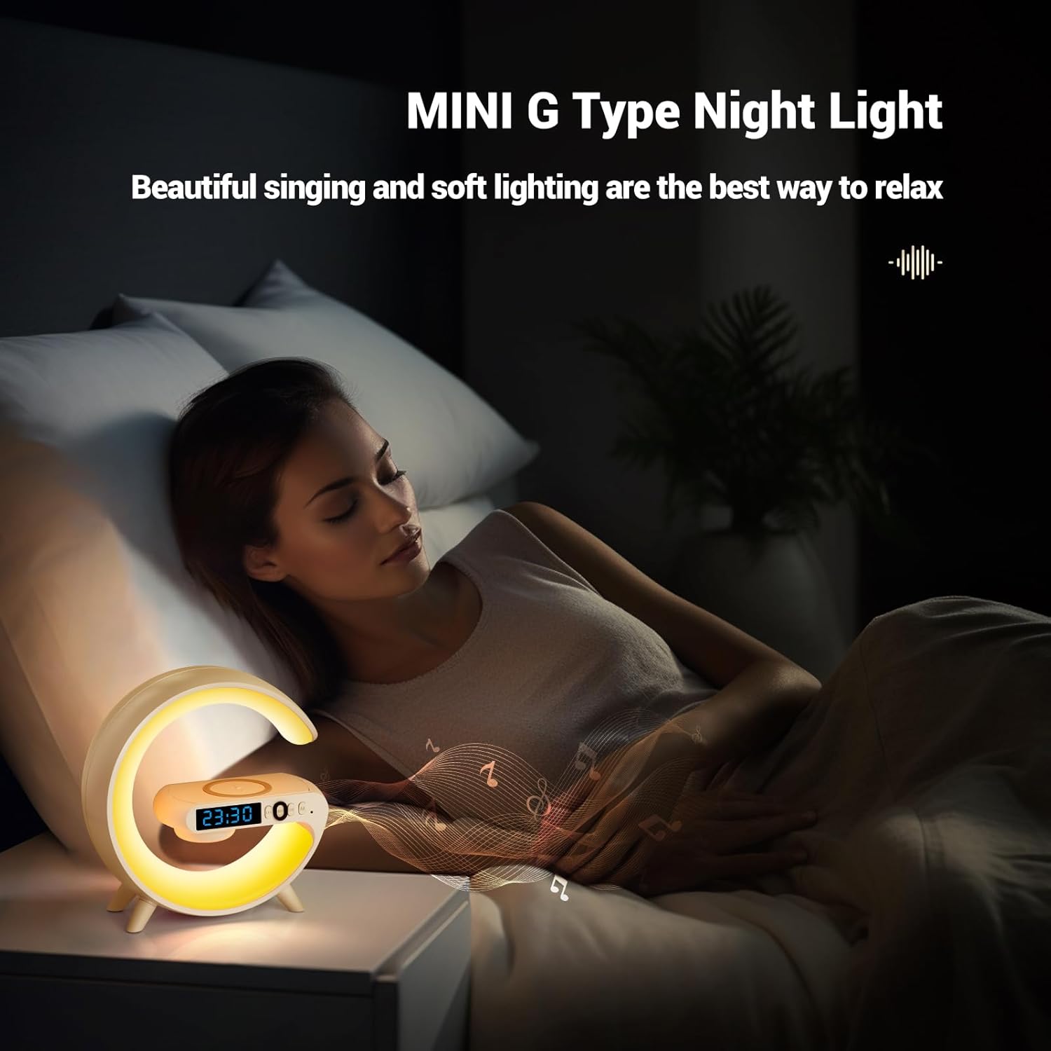 GoobleMini: G Lamp with RGB Light, Clock, Wireless Charger & Bluetooth Speaker