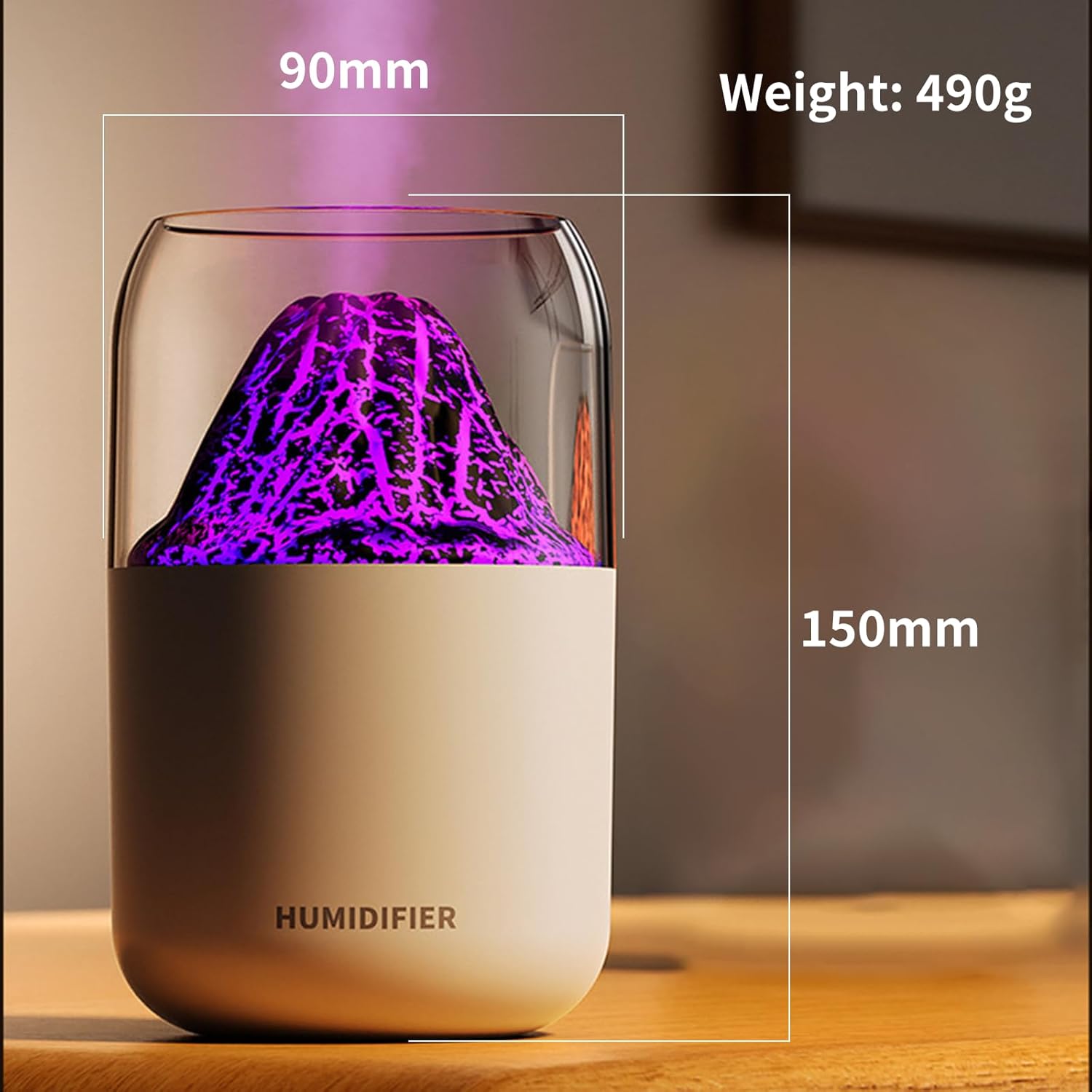 Mistyc: 300ml Mini Volcano Humidifier