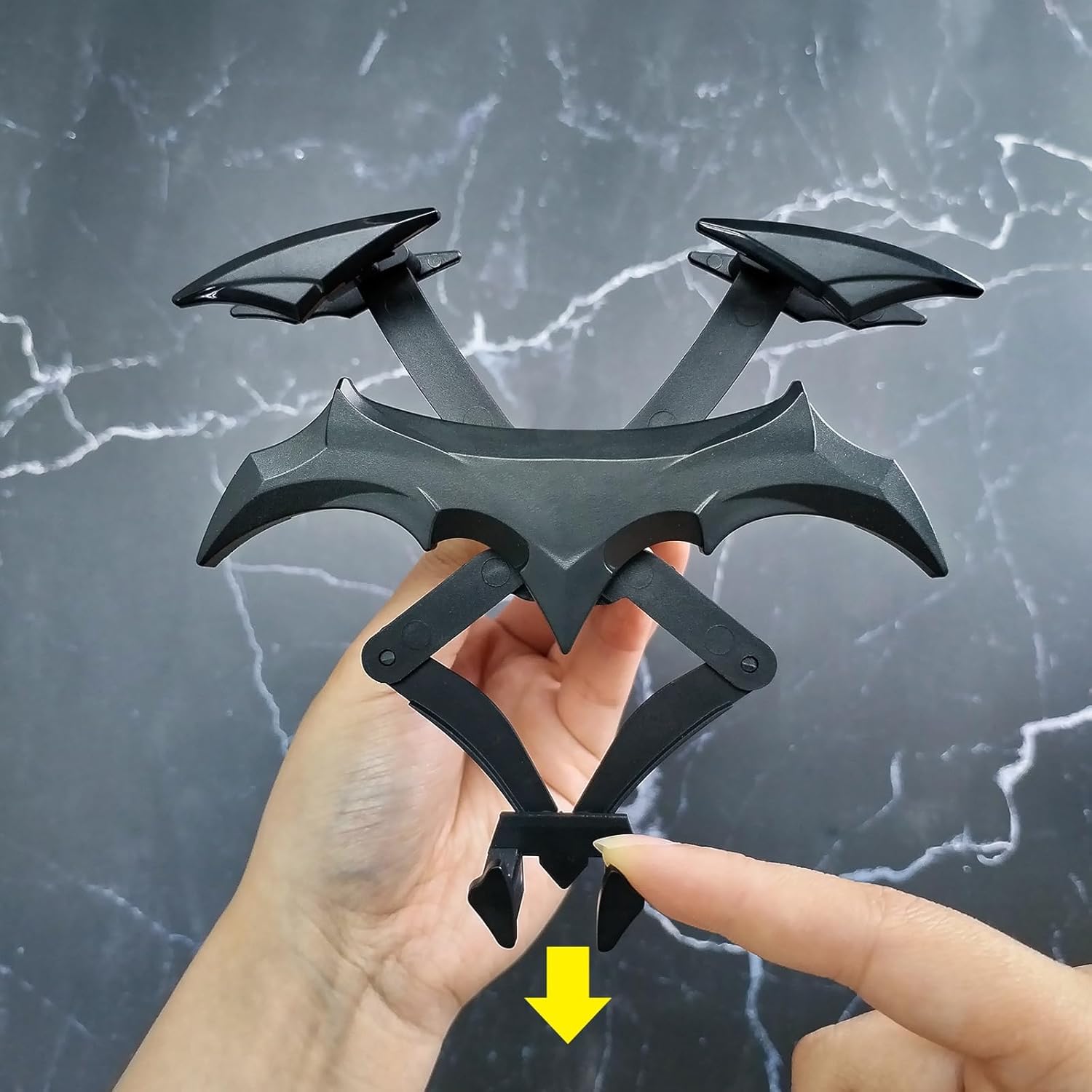 BatHold: Dark Bat-Inspired Gravity Car & Desk Phone Holder, Automatic Locking Bat-Shaped Mount for Hands-Free Use, Unique Gift for Men & Desk Accessories