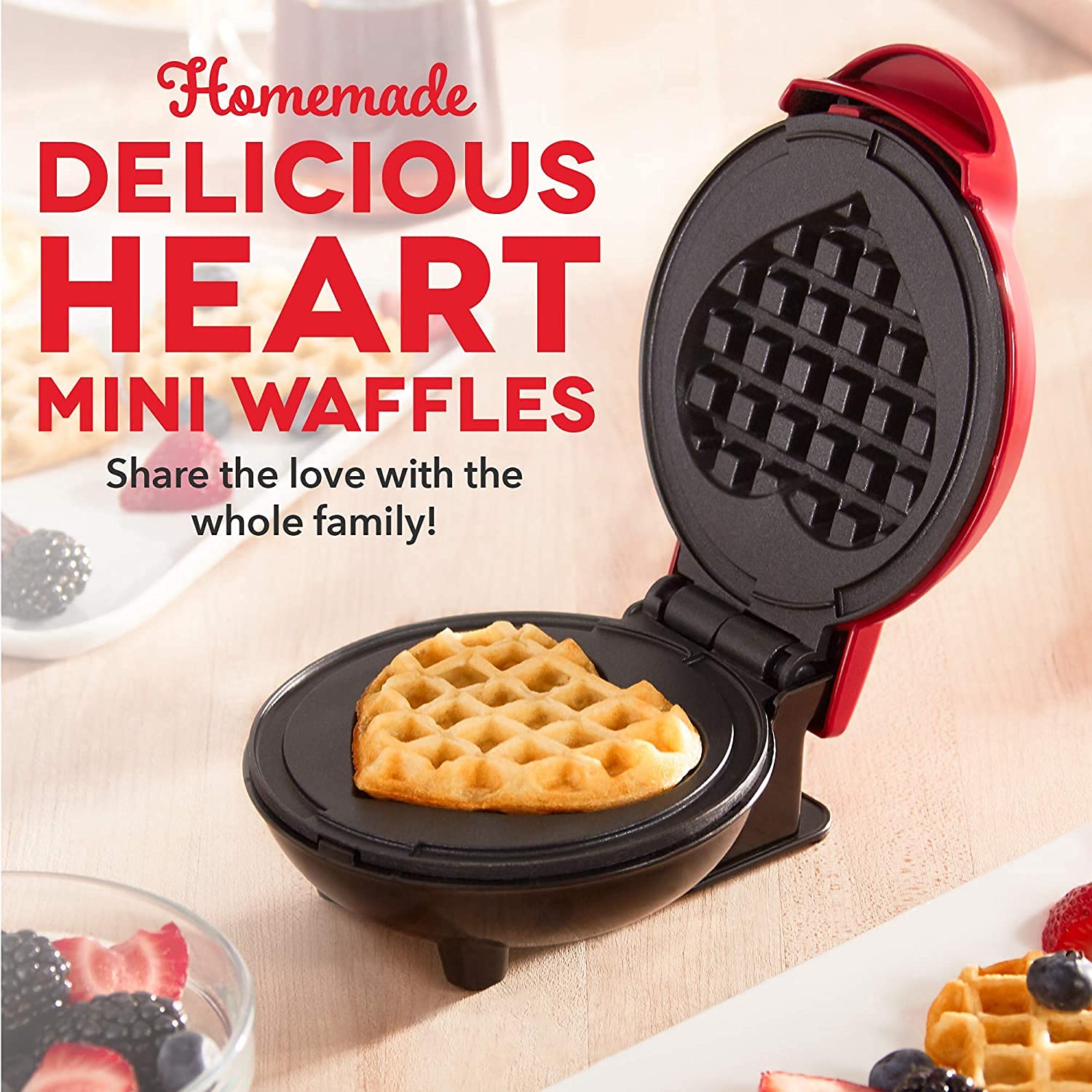 LoveWaffle: Mini Heart-Shaped Waffle Maker