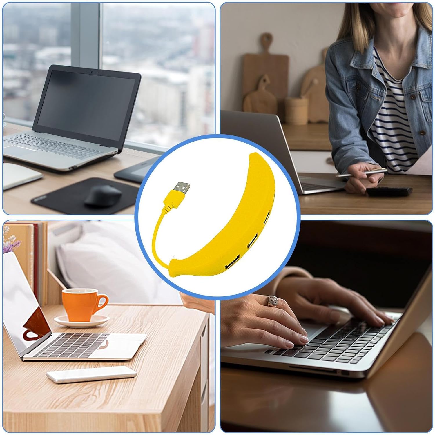 BananaHub: Quirky 4-Port USB 2.0 HUB & Extender