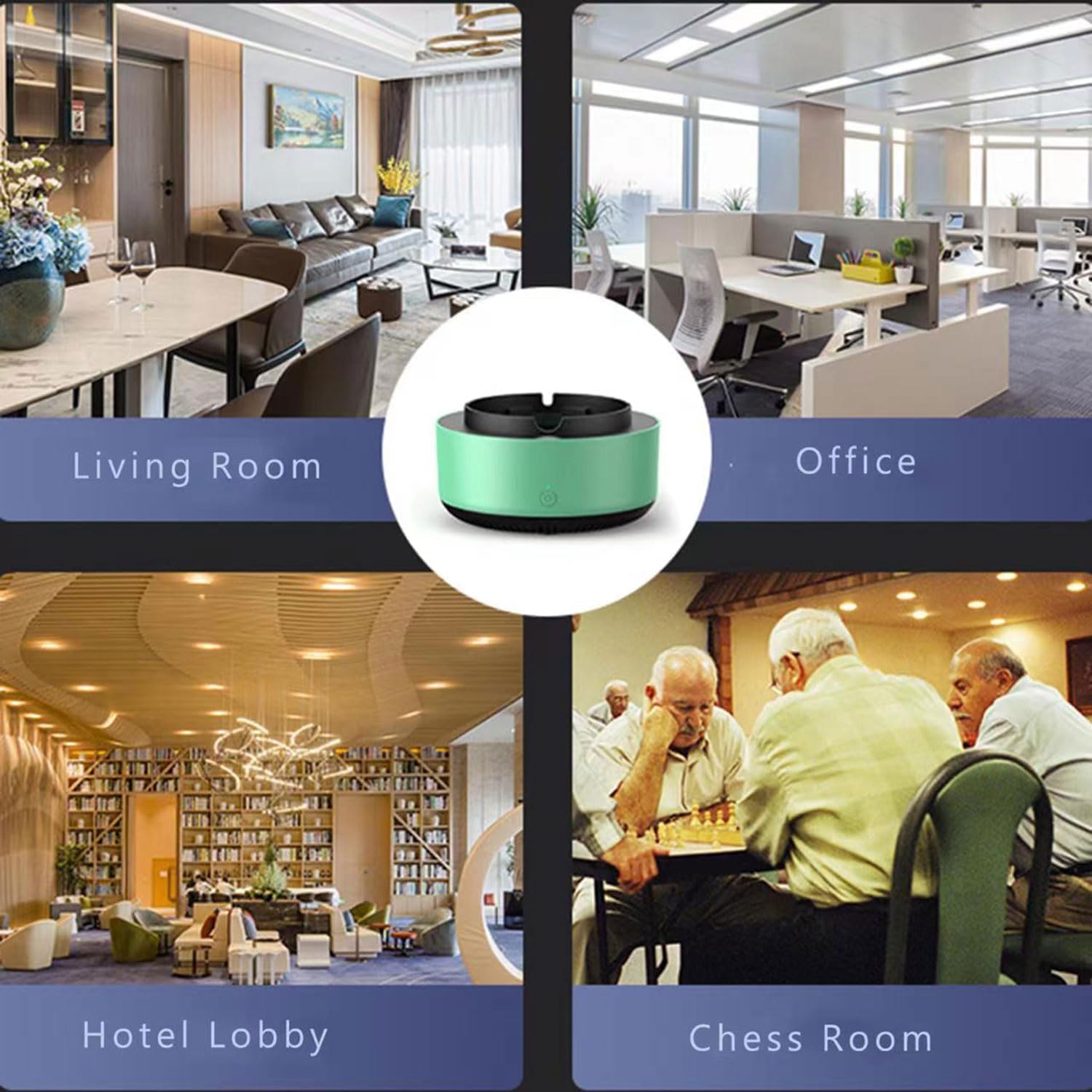 Puffee: Smokeless Smart Ashtray with Built-In Filter & Air Purifier,  USB Rechargeable Indoor Ashtray for Cigarettes, Ideal for Home, Office & Car Use