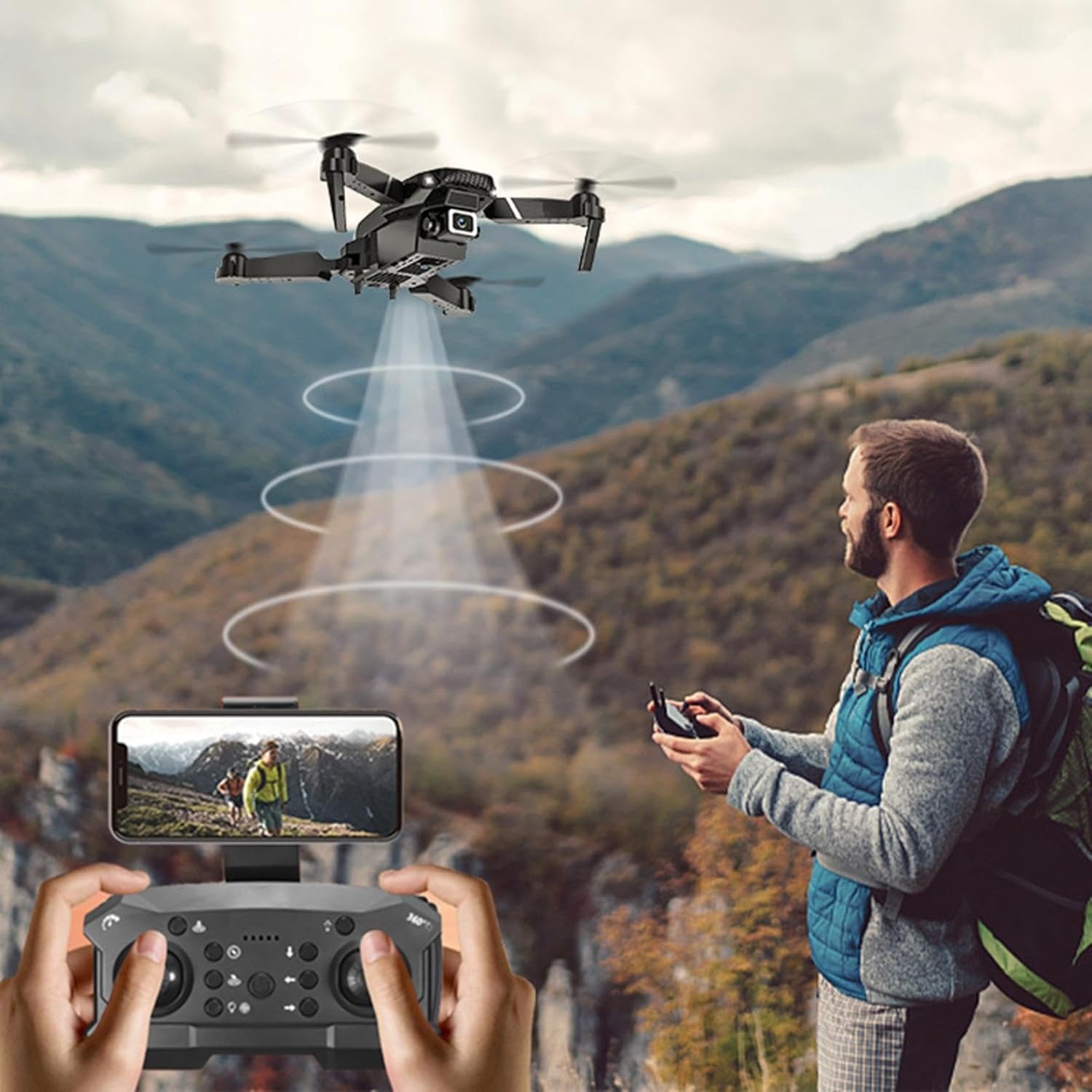 SkyMaster E88-Pro: 4K Dual-Camera Foldable Drone