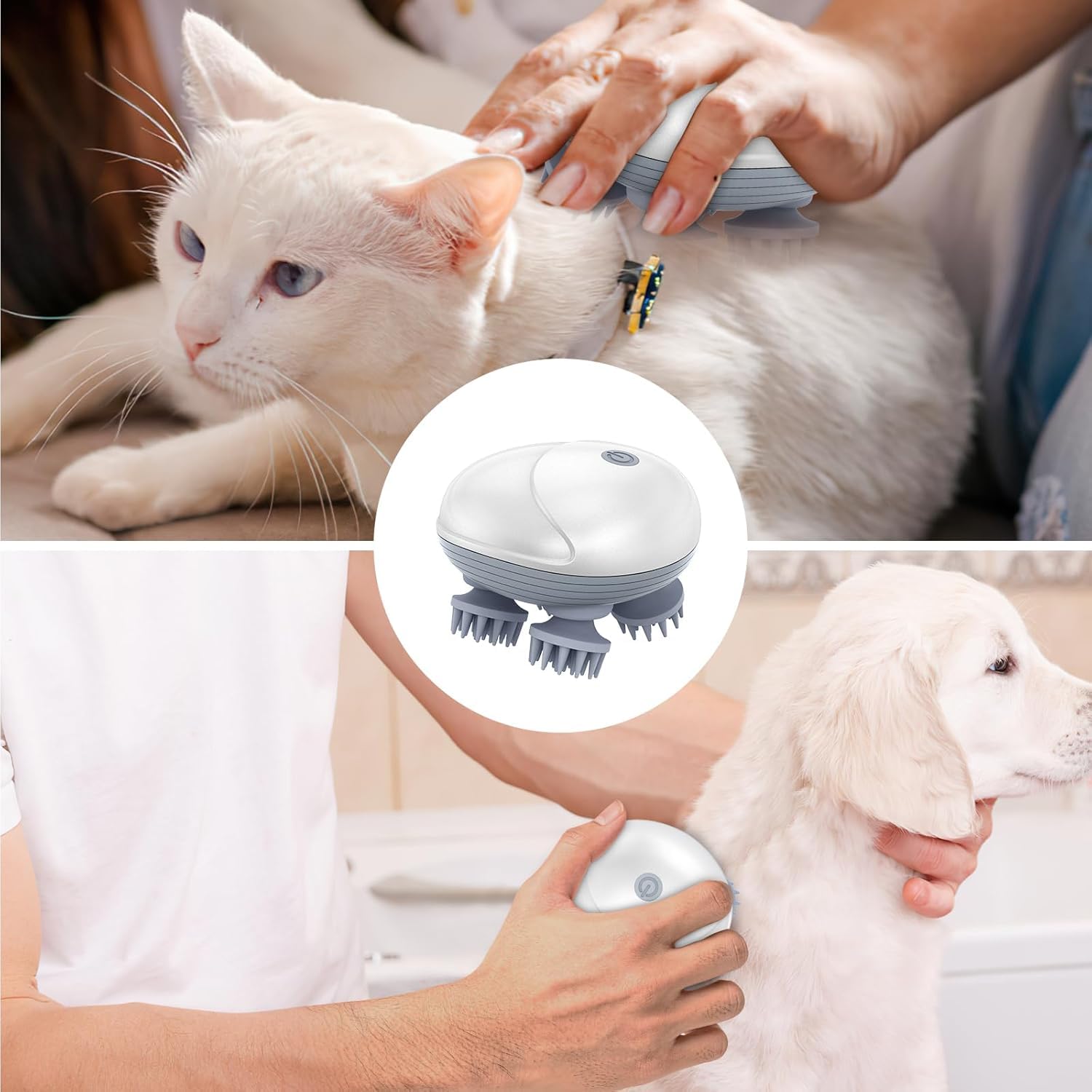 Relivo: Portable 3-Speed Scalp Massager with 96 Kneading Nodes, Handheld Head Massager for Relaxation, Stress Relief & Hair Growth Support