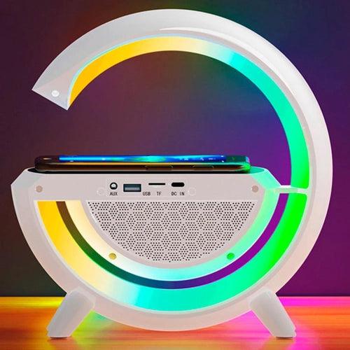 Gooble: Advanced G Lamp with RGB Light, Clock, Wireless Charger & Bluetooth Speaker