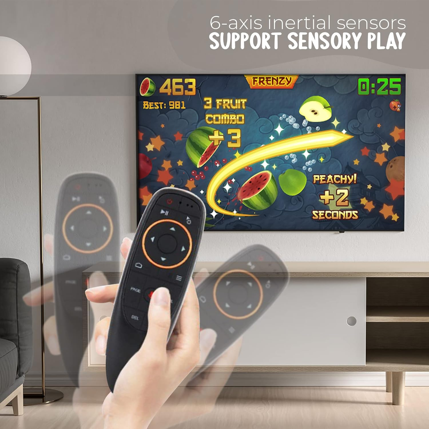 RemoteX: Universal  Remote Control for Android TV, 2.4G Wireless Voice Remote with Air Mouse, Motion Sensing & G10S-Style Design for Smart TV, TV Box, PC & Projector