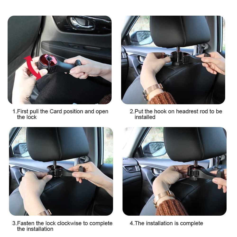 HookMate: Car Back Seat Hooks & Phone Holder