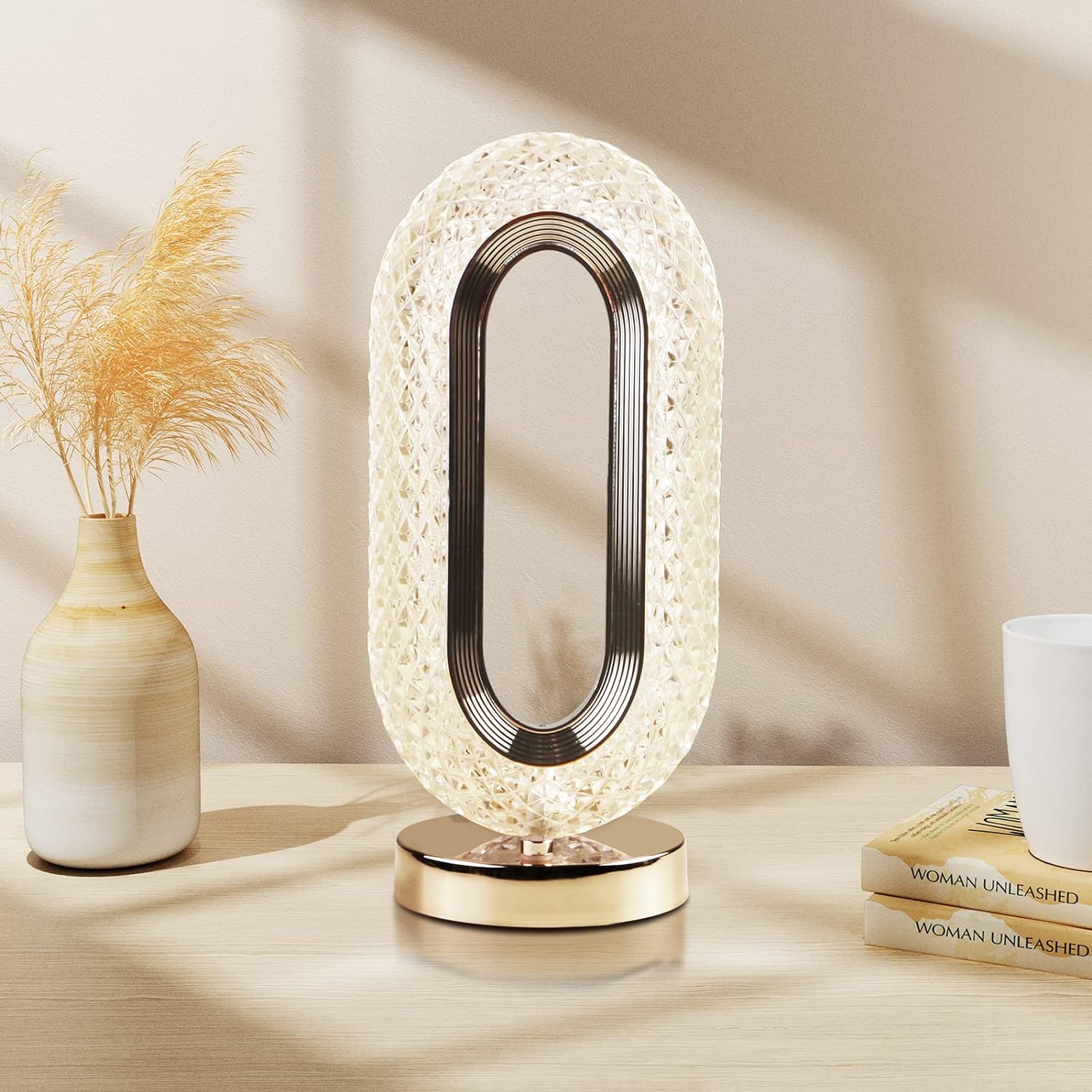 Crysta: Dimmable Touch Control Crystal Table Lamp