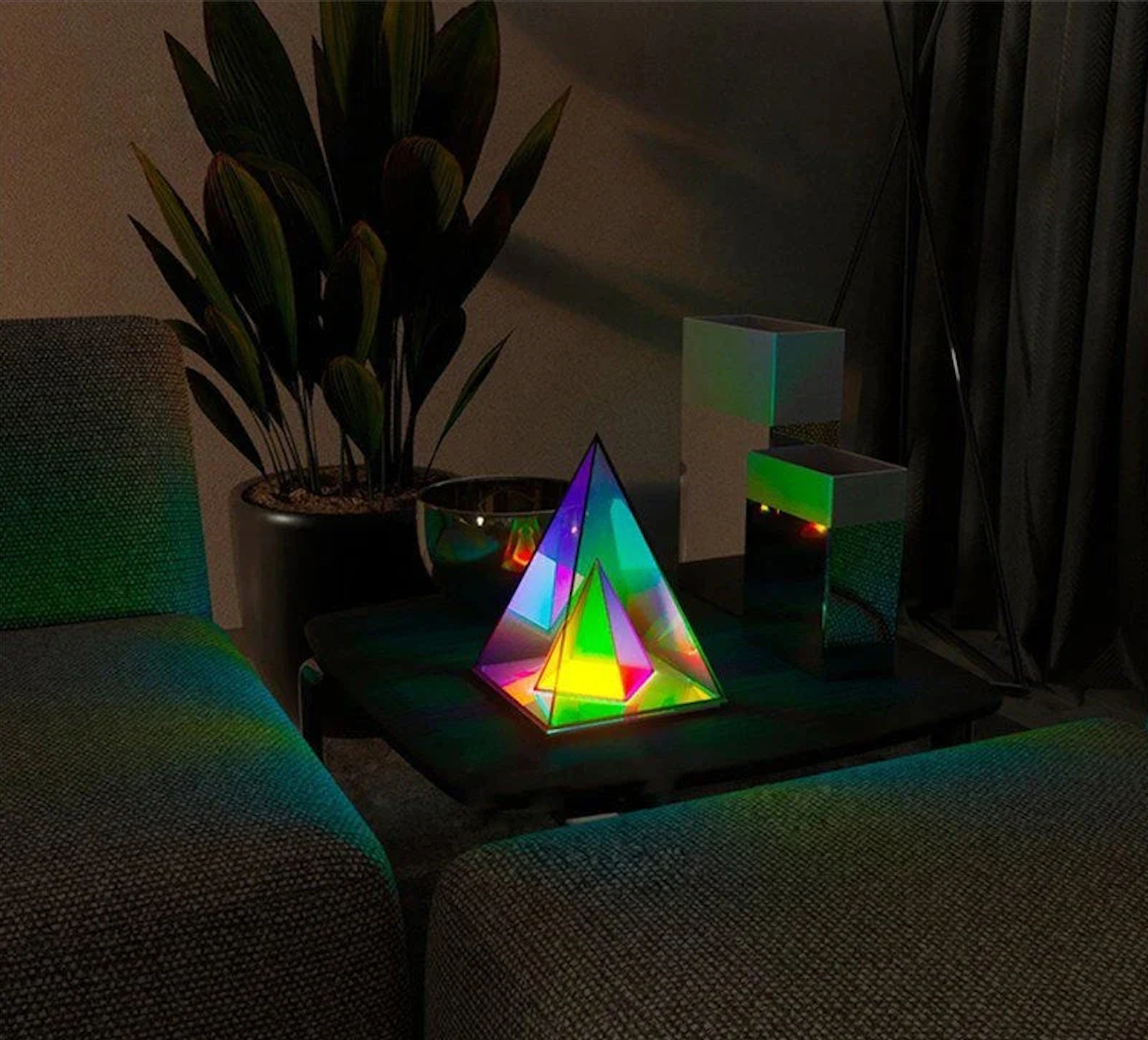 Floyd: 3D Acrylic RGB Prism Lamp