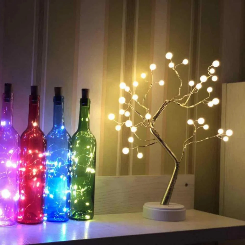 FairyTree: Cozy LED Pearl Tree Lamp with 36 Twinkling Fairy Lights for Bedroom, Wedding & Home Décor