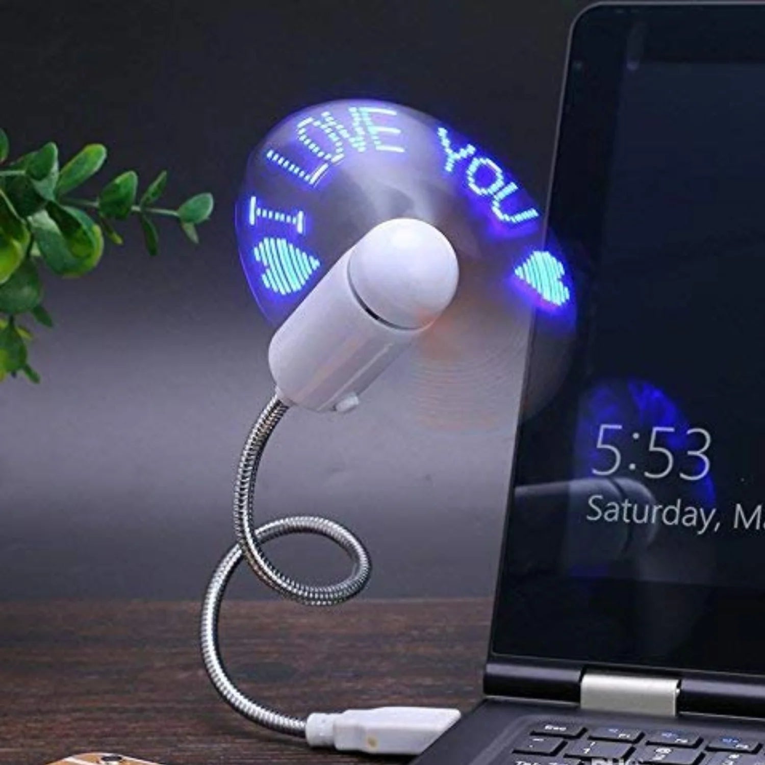 MsgFan: USB Powered LED Fan with Custom Message Programmable Display