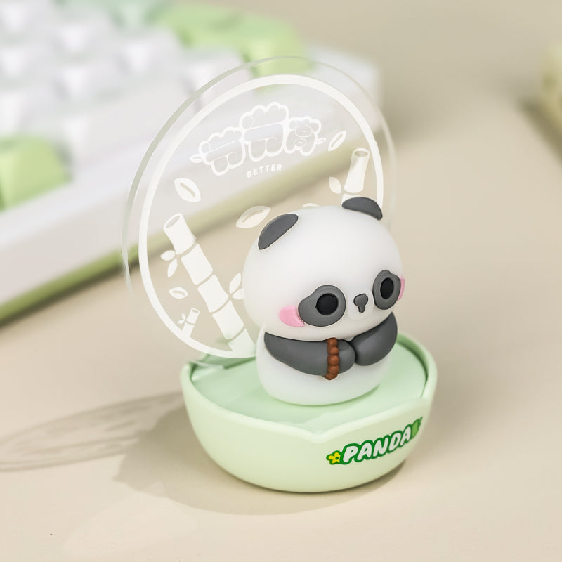 Bamboo: Panda LED Night Light with Rechargeable Battery, Soft Ambient Glow & Touch Control, Cute Bedside Lamp for Kids' Room & Nursery Décor