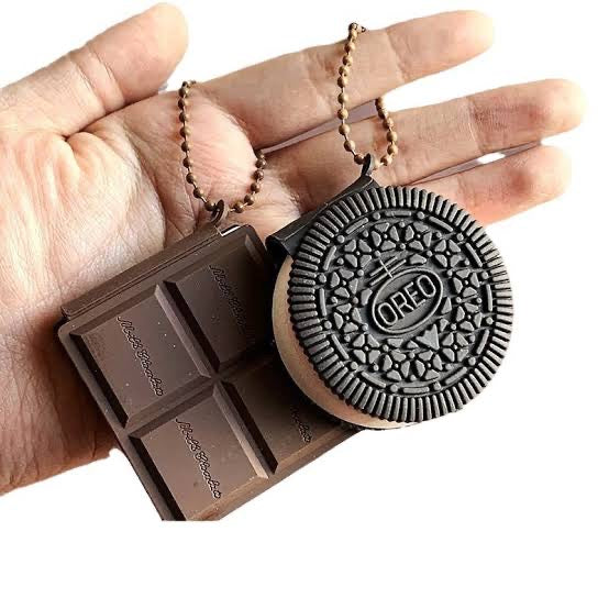 CocoMini: Scented Mini Chocolate Keychain Diary Set Cute Compact Notebook for Notes & Gifting (2 Pcs)