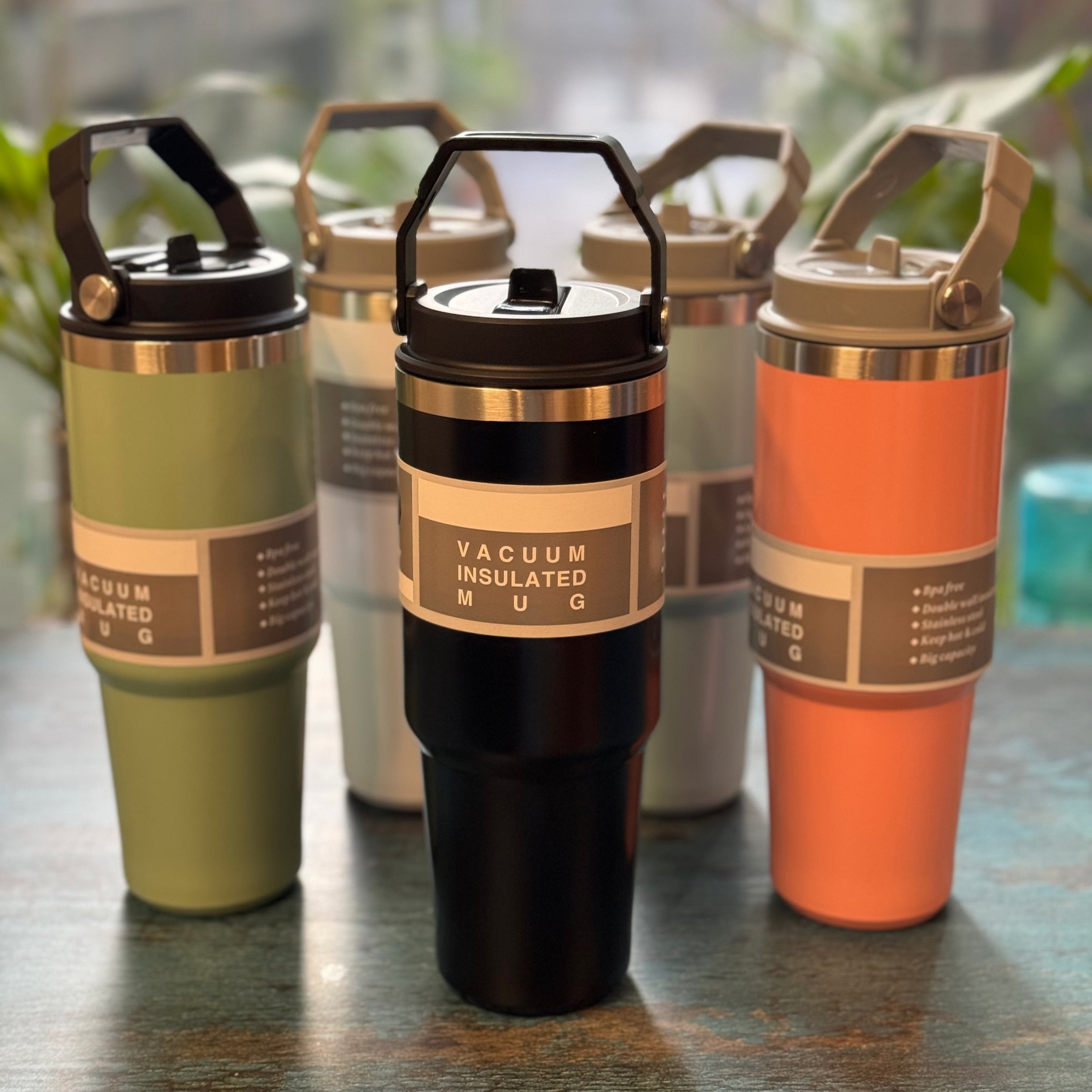 Stan: 900ml Leakproof & Insulated Stanley Tumbler Bottle with Handle