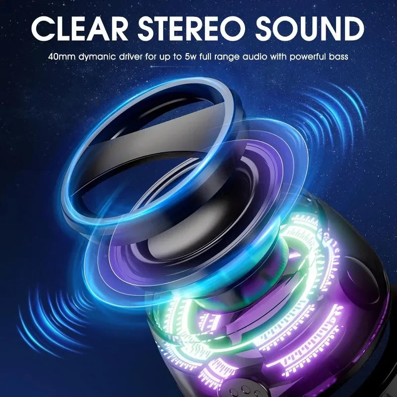 Voxa: Bluetooth Speaker with Magsafe Magnetic Mount, RGB Lights & Thumping Bass, Works as Phone Stand for Travel, Adventure & Gamers