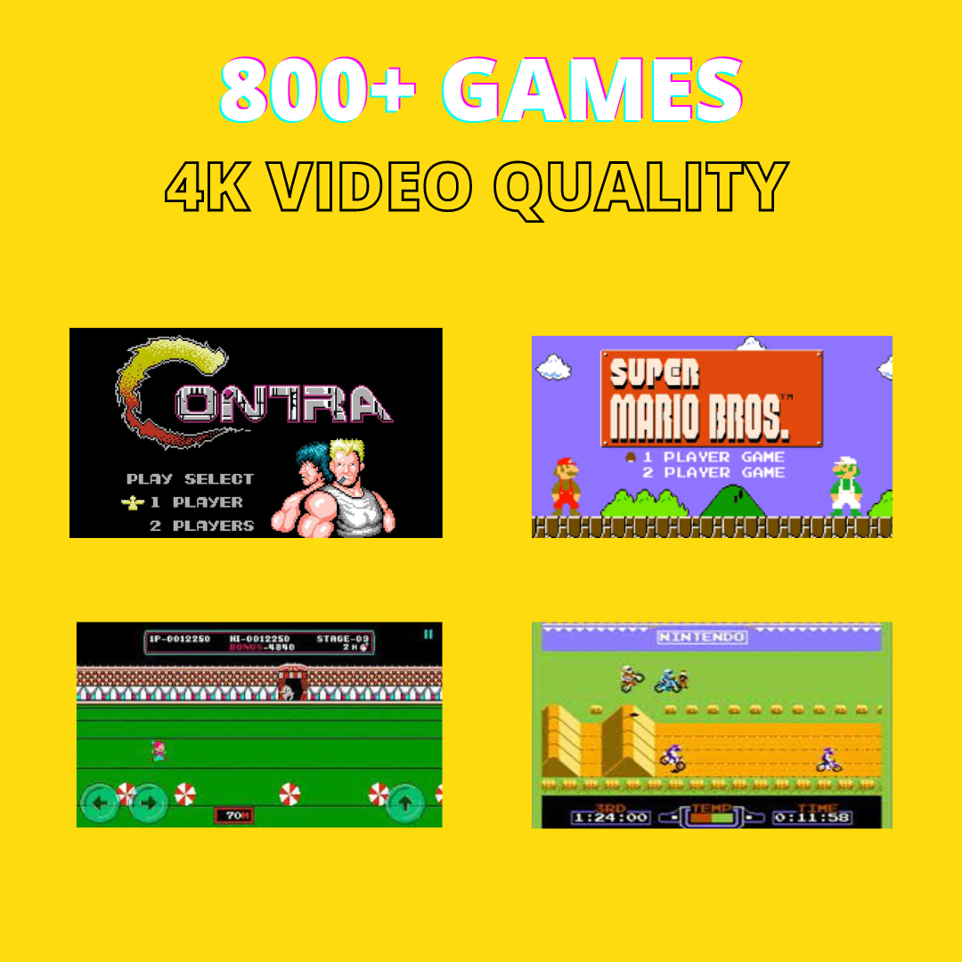 RetroTV: Ultimate 90s HDMI Retro Game Stick with Plug & Play Wireless HD 1080p Gaming for Up to 2 Players