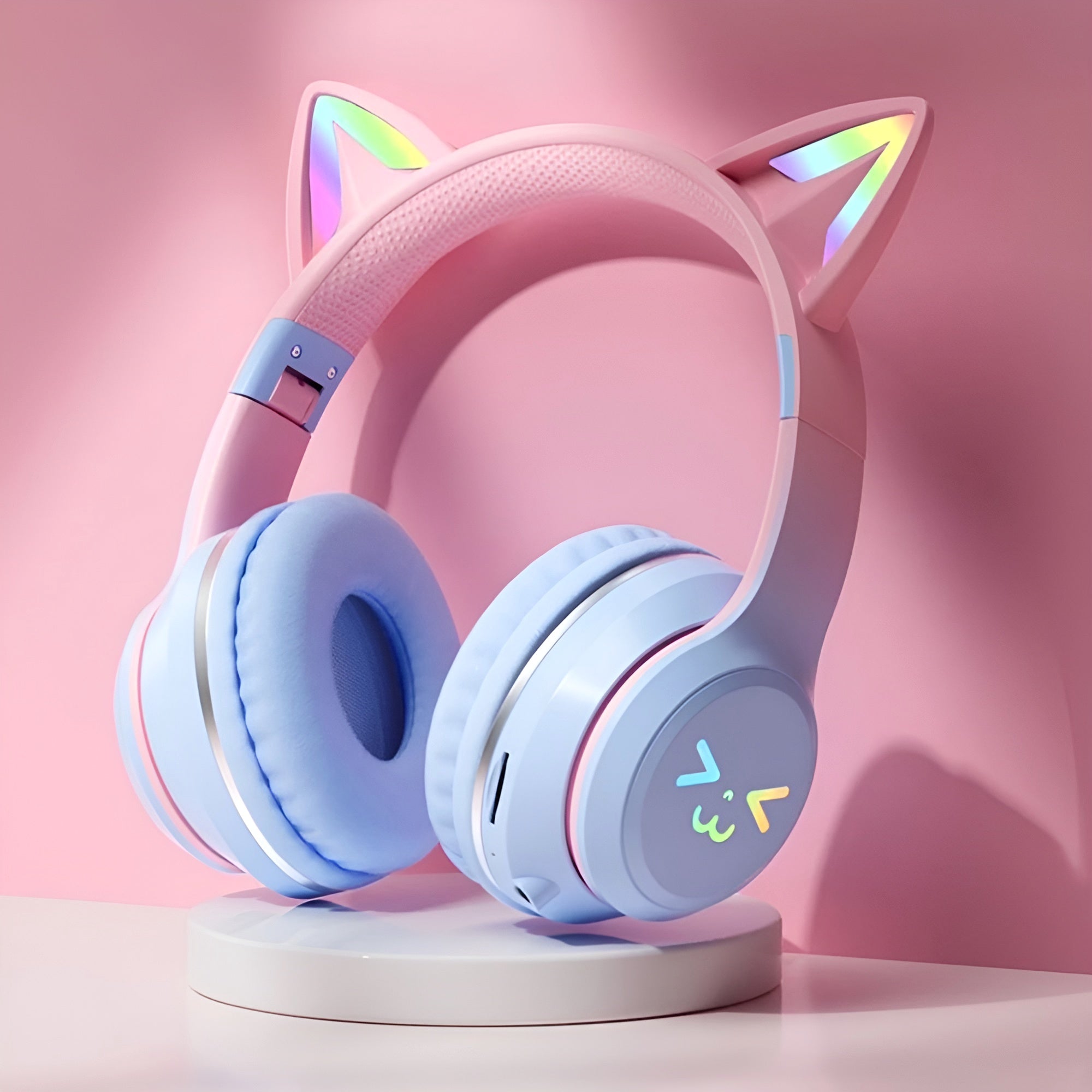 KittyHear: Wireless Cat Ear Headset with RGB Lights