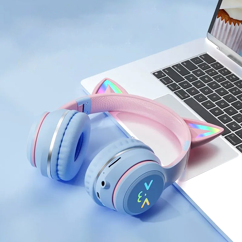 KittyHear: Wireless Cat Ear Headset with RGB Lights