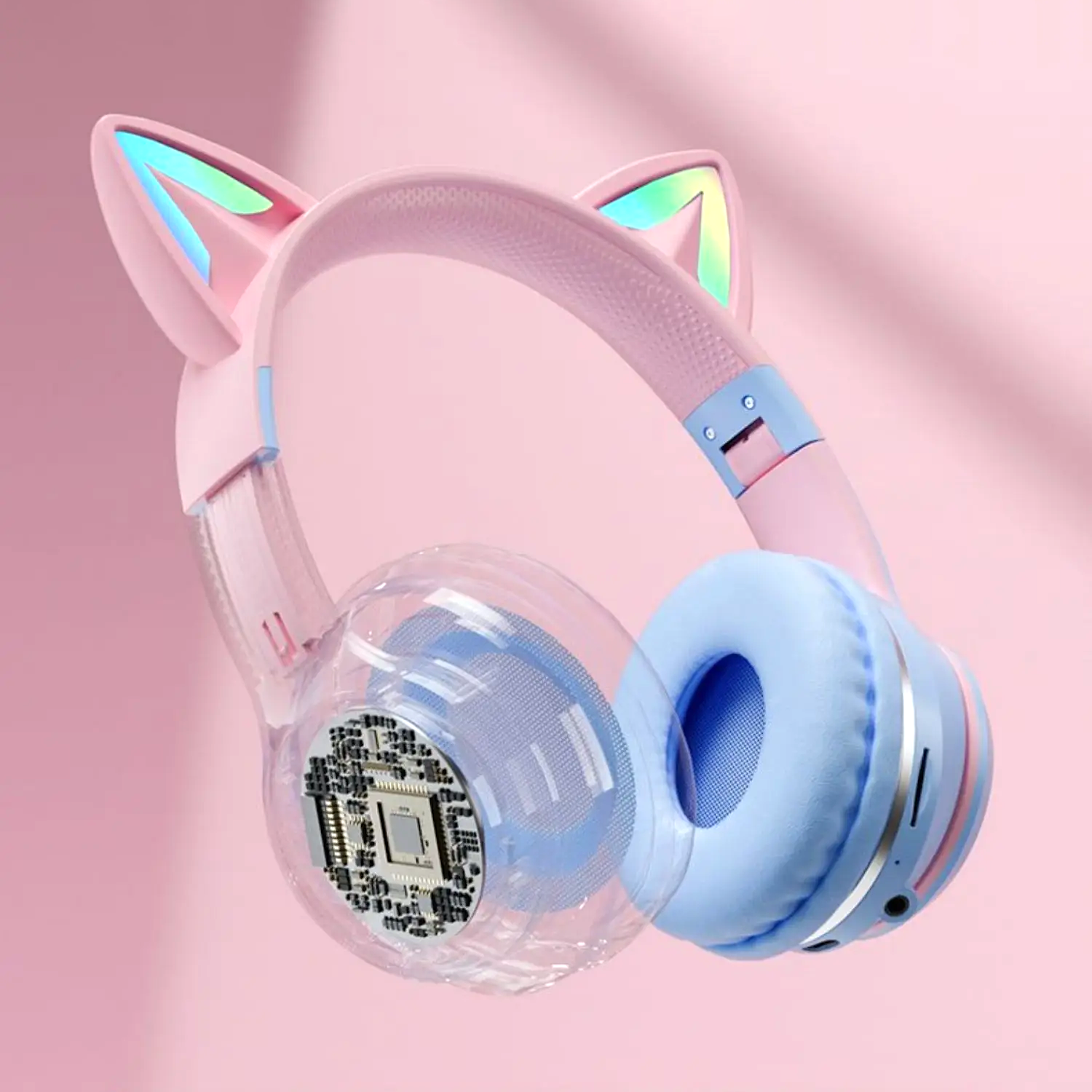 KittyHear: Wireless Cat Ear Headset with RGB Lights