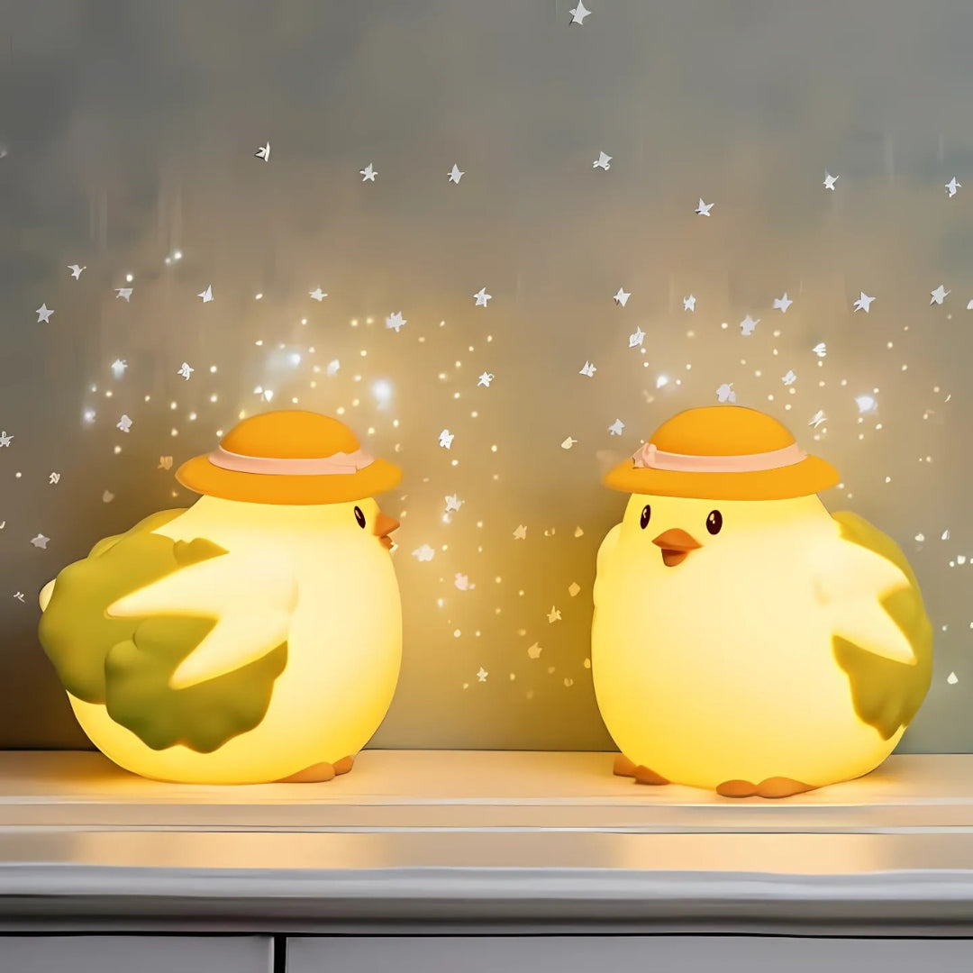 Chicklet: Lettuce Vegetable & Chicken Cute Silicone RGB LED Lamp & Night Light