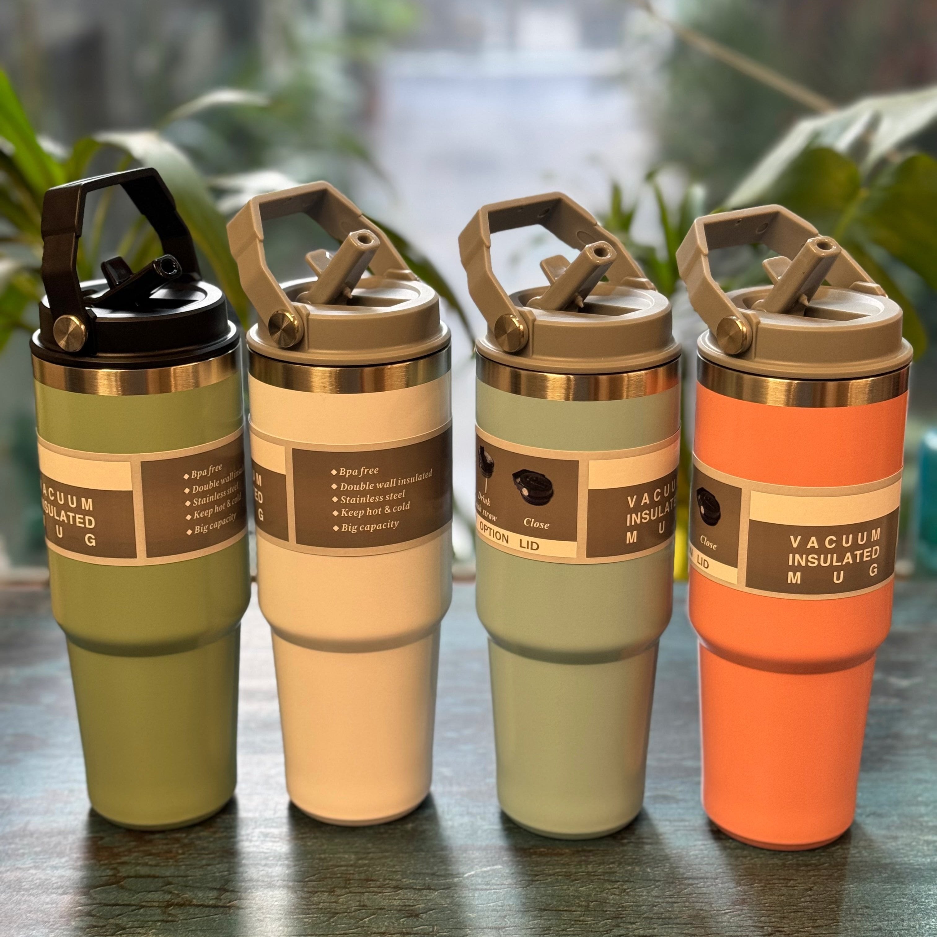 Stan: 900ml Leakproof & Insulated Stanley Tumbler Bottle with Handle