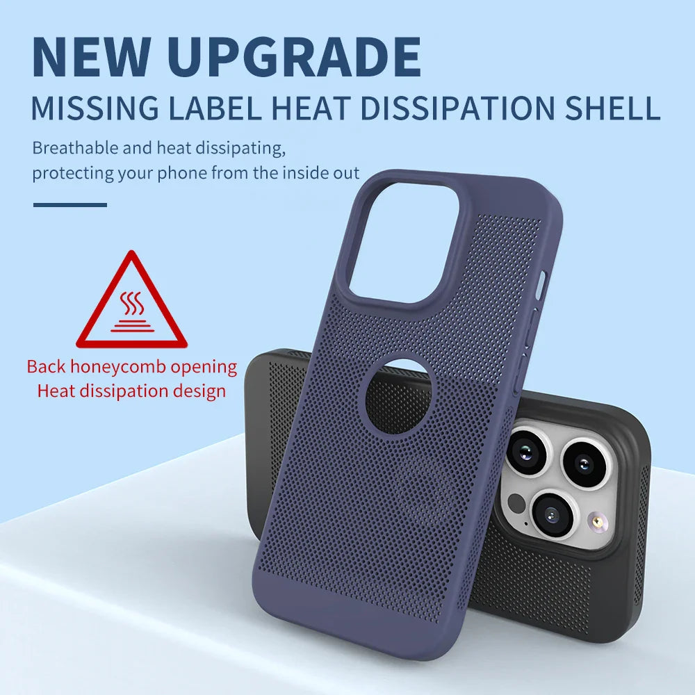 Heat dissipation iPhone Back Cover With Apple Brand Showoff