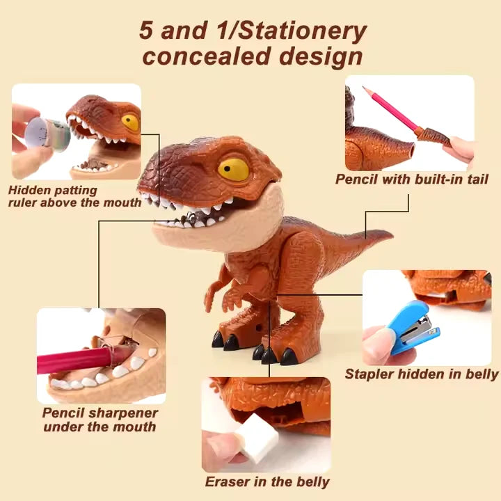 DinoKit: Unique 5-in-1 Dinosaur Stationery Set | Perfect for Gifting