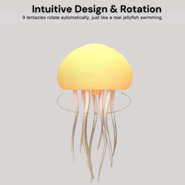 Jelly: TikTok Viral RGB Jellyfish Lamp with Voice Control & USB-C Rechargeable (Hanging + Base)