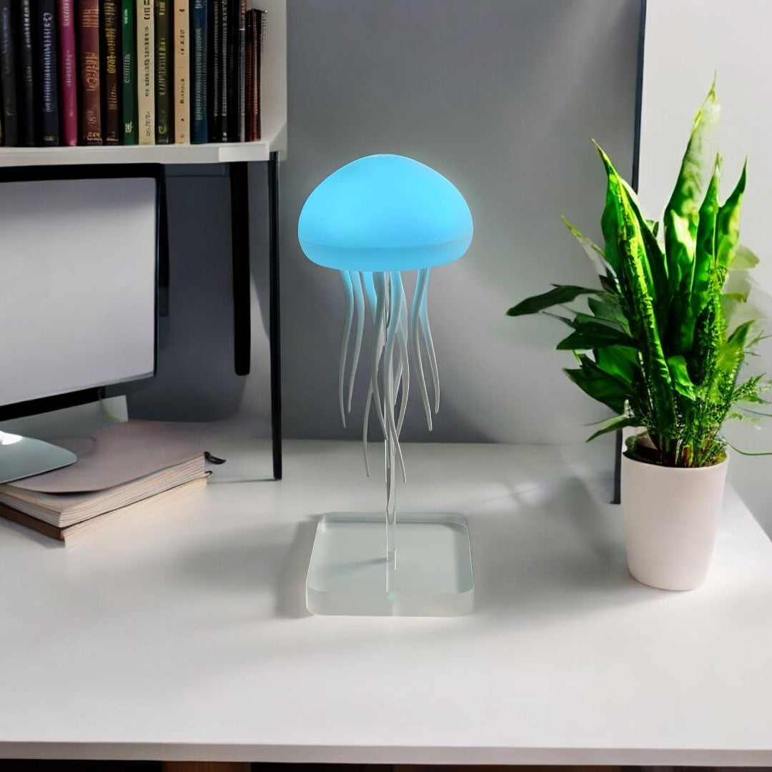 Jelly: TikTok Viral RGB Jellyfish Lamp with Voice Control & USB-C Rechargeable (Hanging + Base)