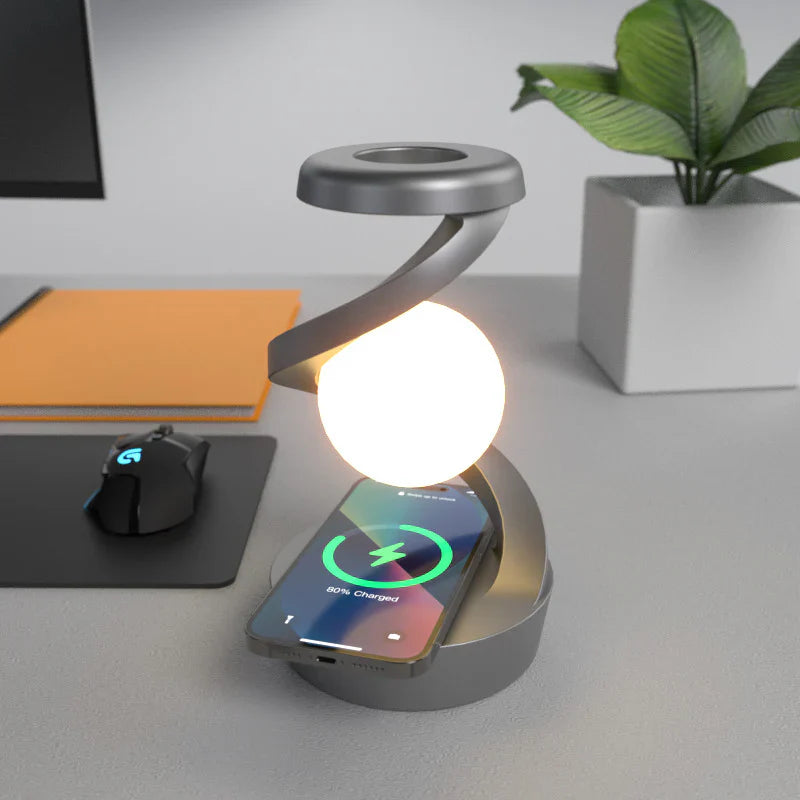 Beyond: Rotating Suspension RGB LED Lamp with Wireless Charger & Gesture Control, Modern & Futuristic Design