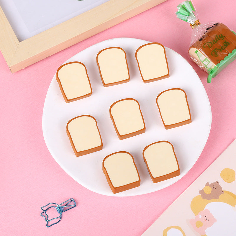 Loaf: 4 Piece Toast Bread Eraser Pack (Pack of 3)