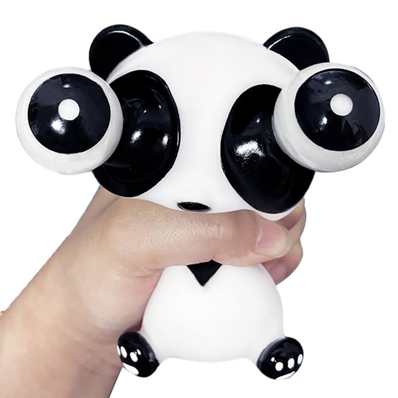 PandaPop: Squishy Eye-Popping Panda Squeeze Stress Relief Fidget Toy for Work Desk & Gifting