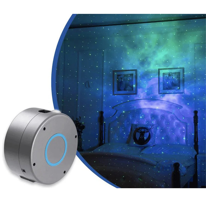 Halo: Upgraded Galaxy Projector with Rotating Lasers & Bluetooth Speaker (Type-C)