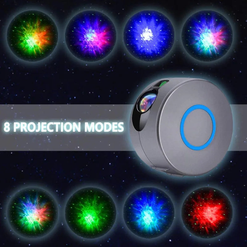 Halo: Upgraded Galaxy Projector with Rotating Lasers & Bluetooth Speaker (Type-C)