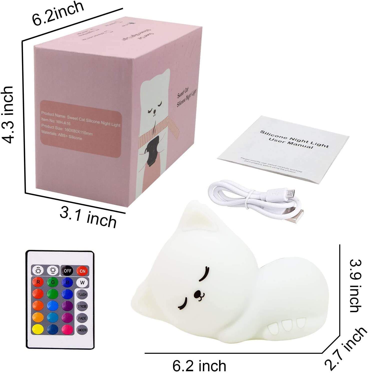 Kitty: Sleeping Cat Silicon Night Lamp