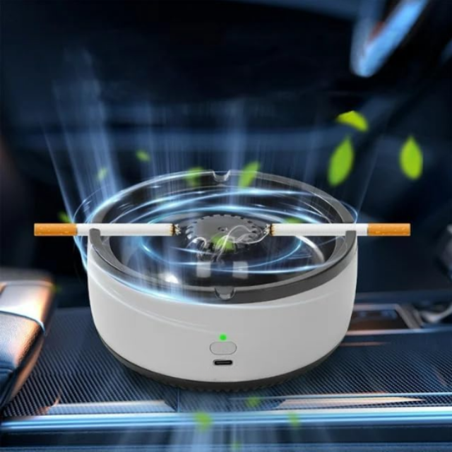 Puffee: Smokeless Smart Ashtray with Built-In Filter & Air Purifier,  USB Rechargeable Indoor Ashtray for Cigarettes, Ideal for Home, Office & Car Use