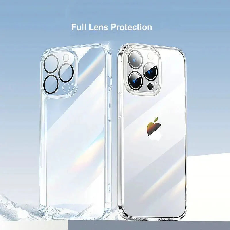 iPhone Never Yellowing Silicone Transparent Back Cover with Camera Protection