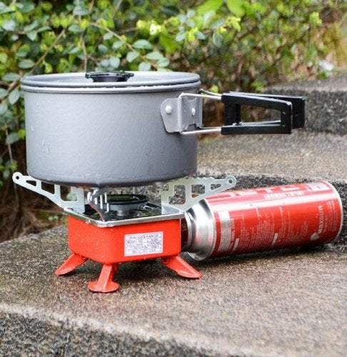 FlameX: Portable & Foldable Windproof Butane Stove for Adventures