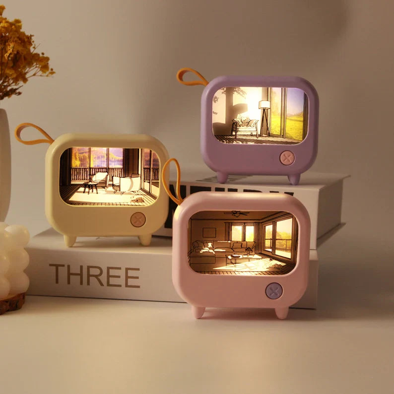 QuirkTV: Artistic Viral LED TV-Style Night Light & Desk Decor