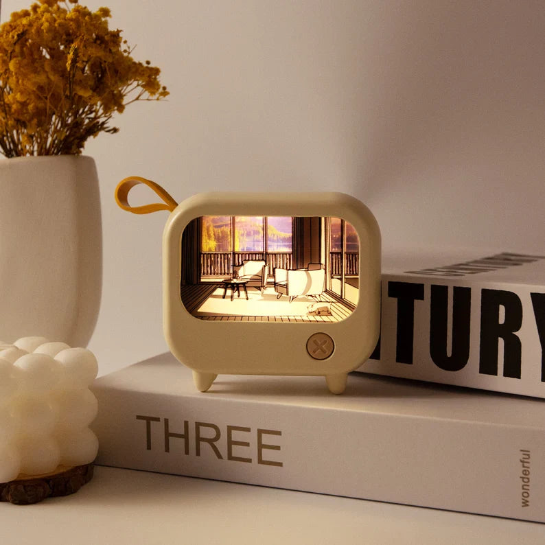 QuirkTV: Artistic Viral LED TV-Style Night Light & Desk Decor