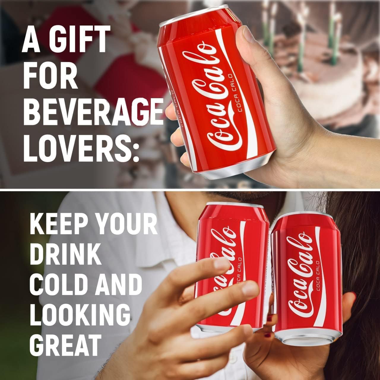 Boozie: Silicone Beer Can Sleeves with Insulation, Soda for 550ML Cans – Looks Like Regular Soda Can | Hide Alcoholic Beverage Easily | Cola & Monster (Pack of 2)
