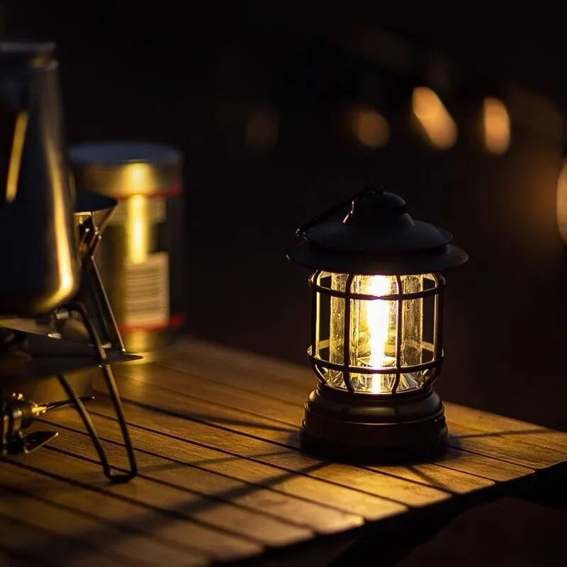 Lantern: Portable Camping Lamp with Knob Adjustable LED & Type-C Charging