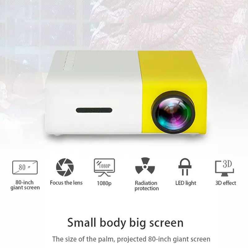 PixoBeam: Mini Portable Adjustable HDMI Projector with Remote